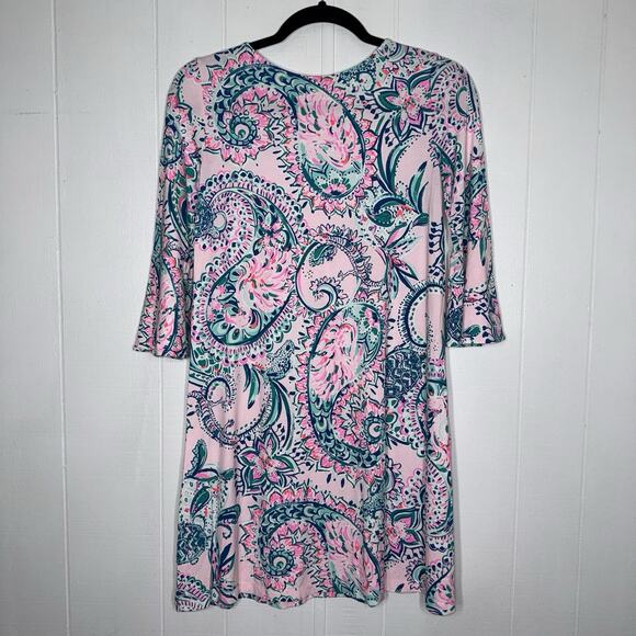 Lilly Pulitzer Women’s Ophelia Swing Dress Pink Tropics Paisley Size XS - Picture 2 of 5